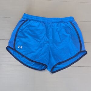 Under Armour UA Womens Fly By Blue Pocket Running Shorts Size XSmall XS